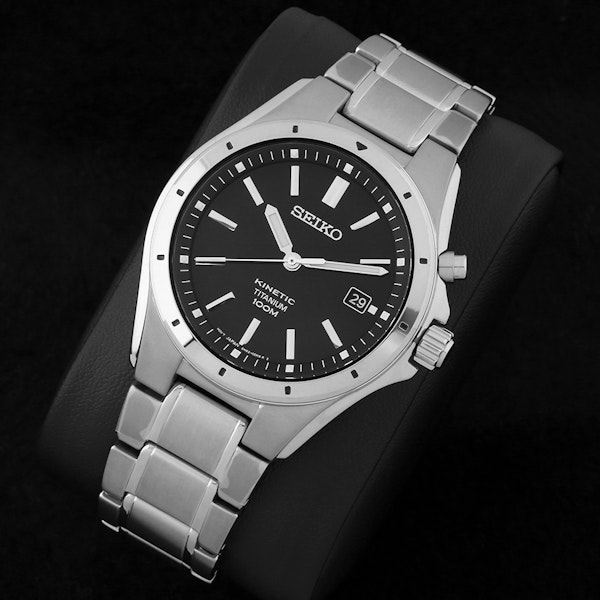 Seiko Kinetic Titanium SKA493P1 Watch Details | Watches | Quartz Watches |  Drop