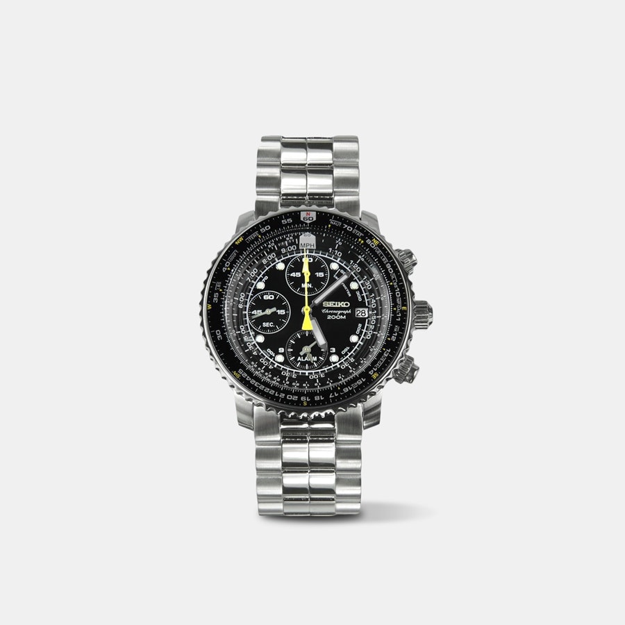 Seiko SNA Flight Alarm Chronograph Watch Watches Quartz