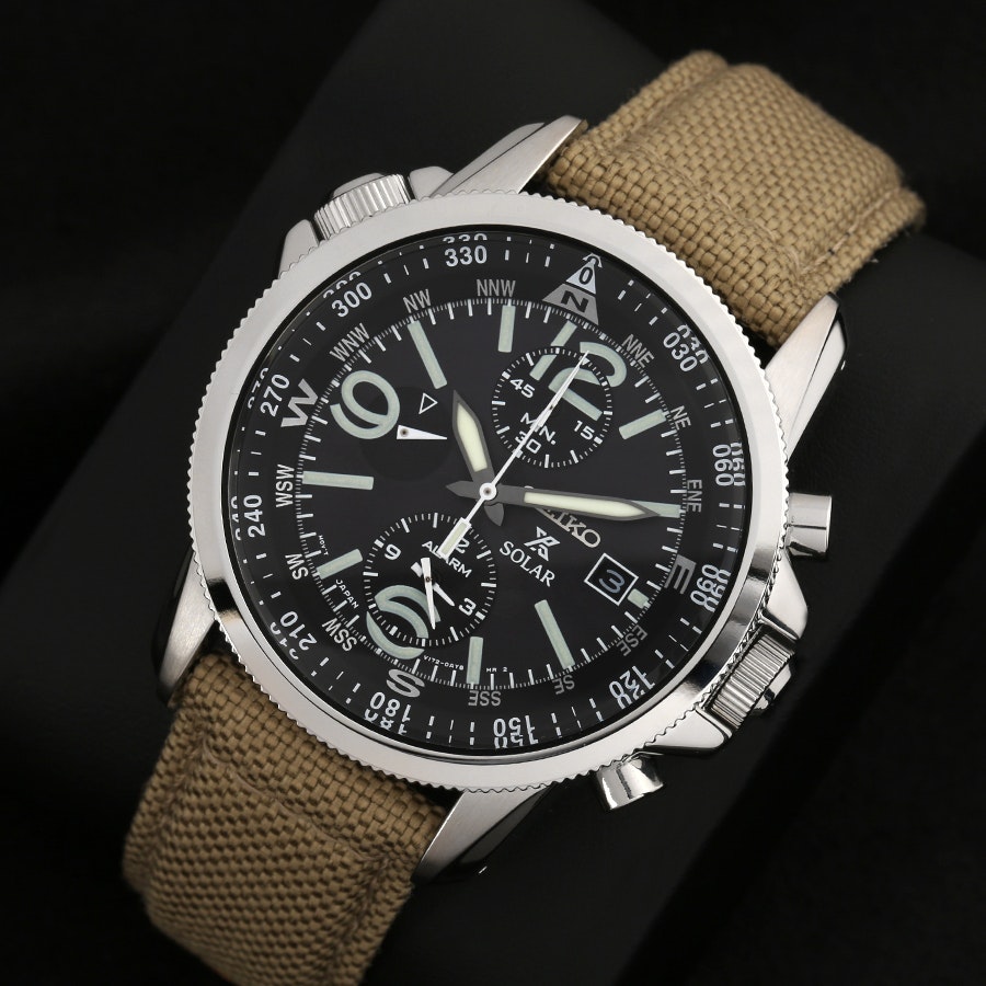 Seiko solar compass sale