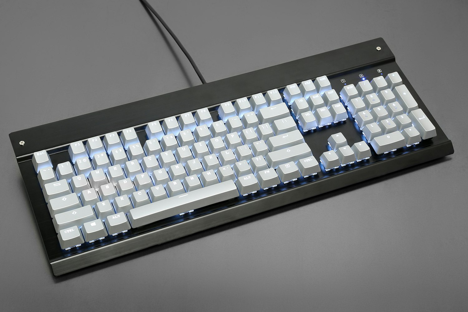 Silver ABS Shine Through Keycap Set Mechanical Keyboards Keycaps