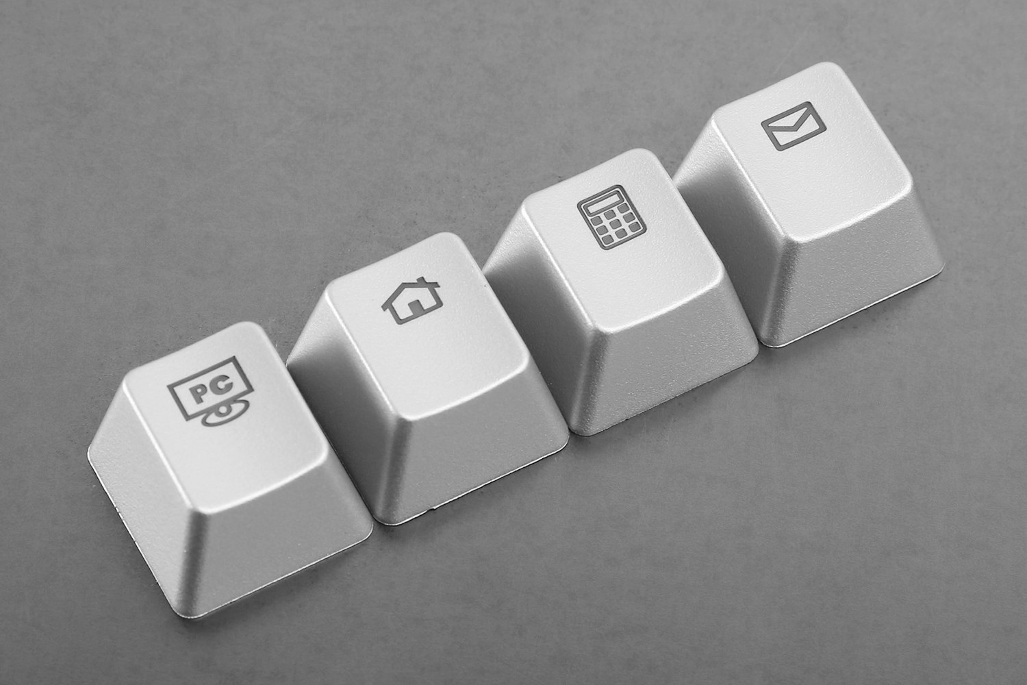 Silver ABS Shine Through Keycap Set