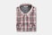 Men's LS Button Front Twill Buffalo Check - Red 