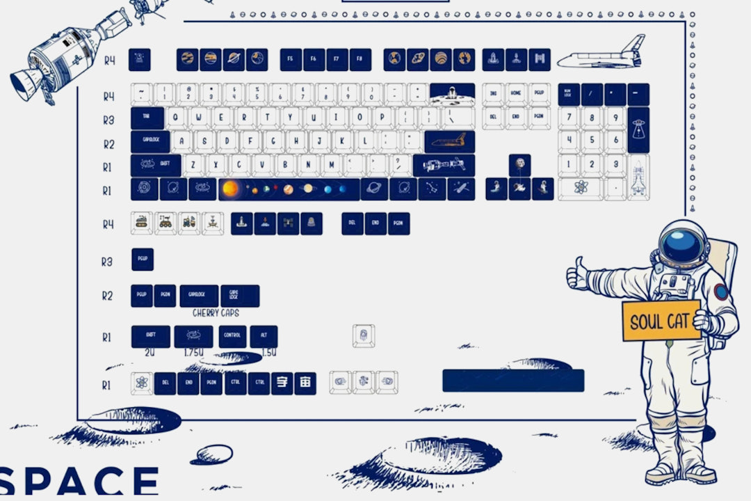 SoulCat To the Universe Dye-Subbed PBT Keycap Set