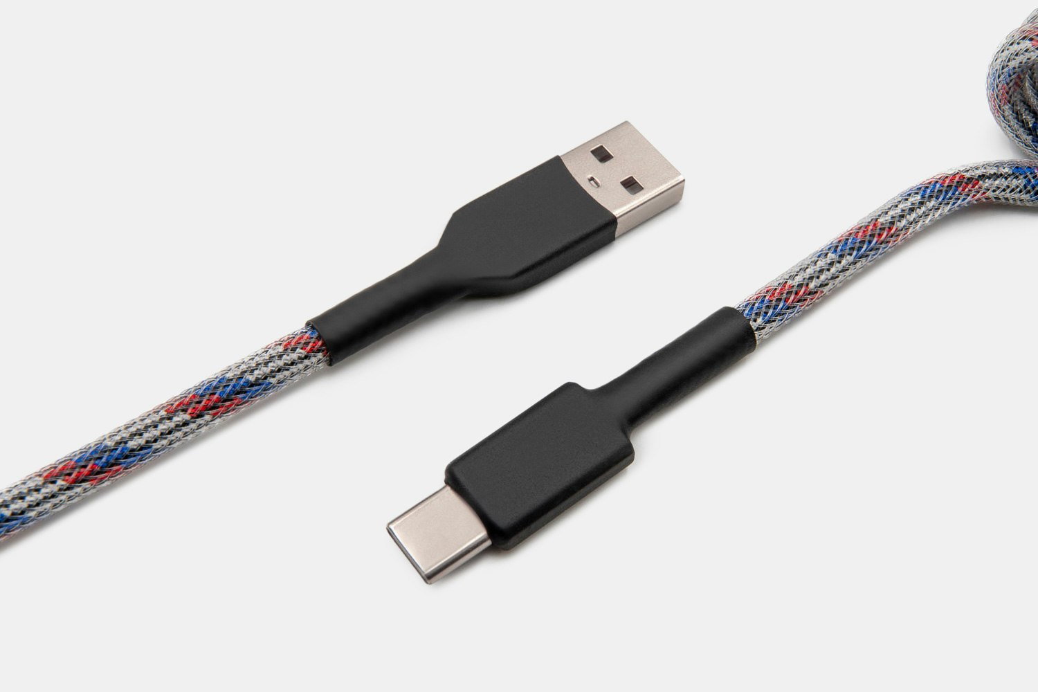Space Cables Red White Blue Coiled Aviator Cable