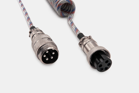 Space Cables Red White Blue Coiled Aviator Cable