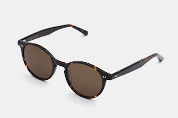Round Sunglasses - Dark Tortoise - Brown Polarized