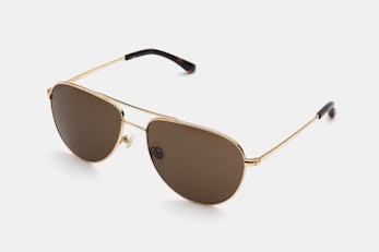 Polarized Aviator Sunglasses  - Gold - Brown Polarized