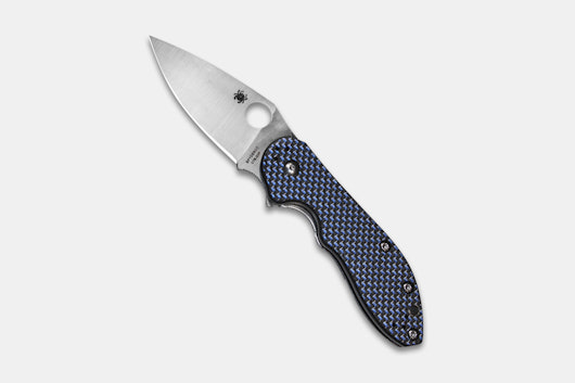 Spyderco Domino Blue Weave Folding Knife
