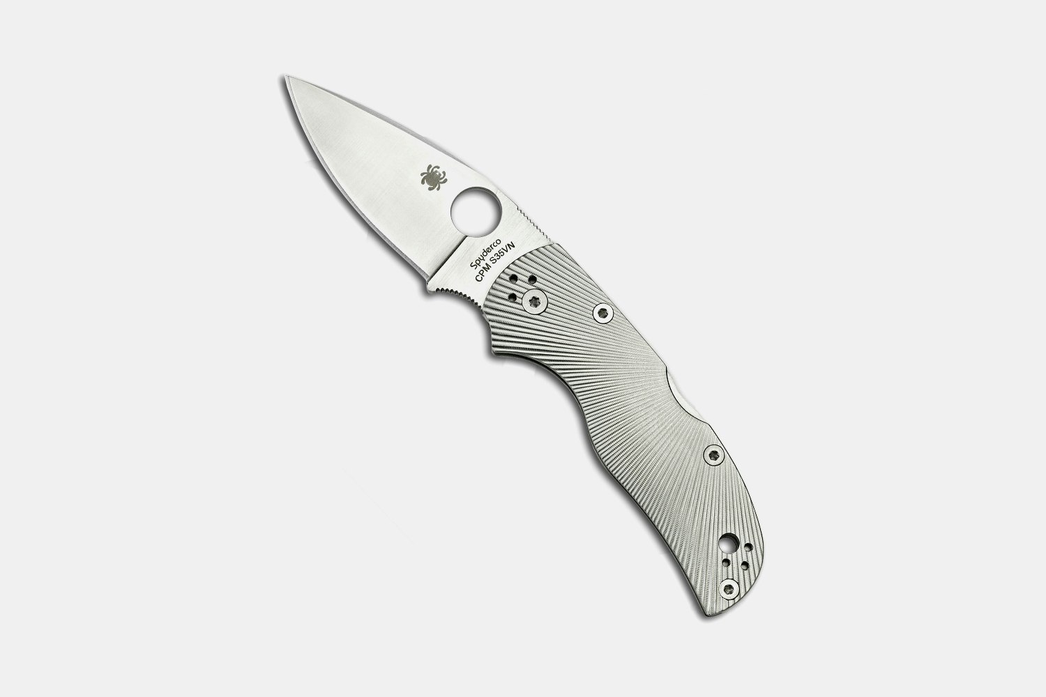 Spyderco Native 5 Fluted Titanium Folding Knife Knives Folding Knives