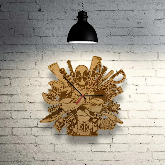 Sci-Fi Laser Engraved Wood Clocks