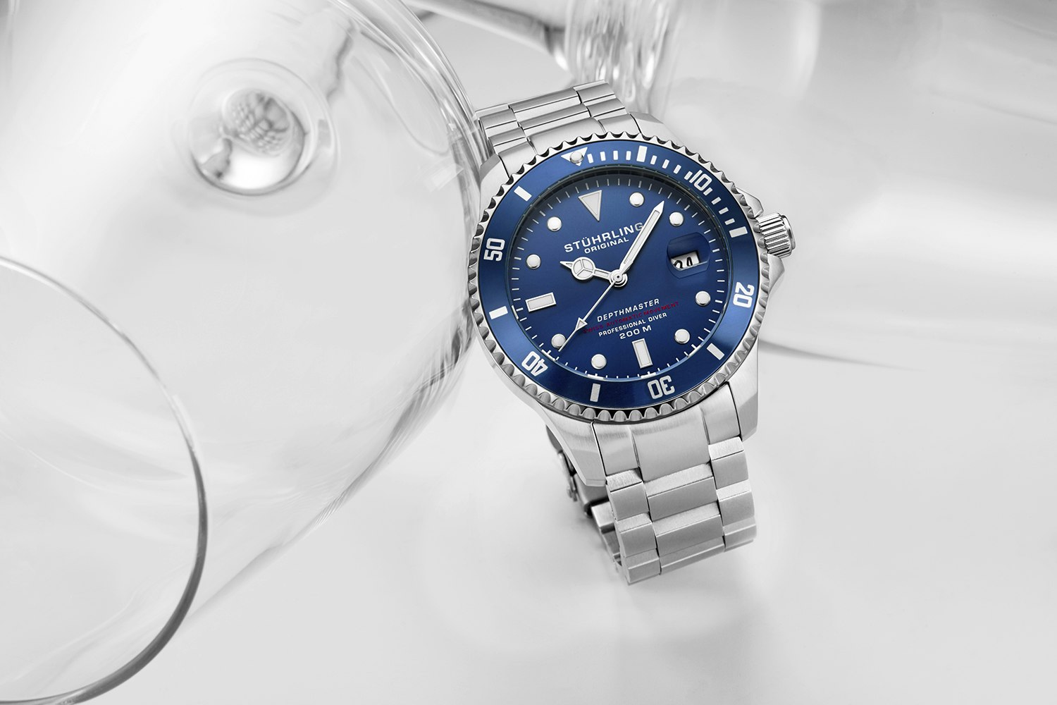 Stuhrling Depthmaster 883 Automatic Watch Watches Dive Watches Drop