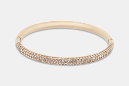 Stone - Clear - 18K Rose Gold-Plated Crystal Bangle (+$10)