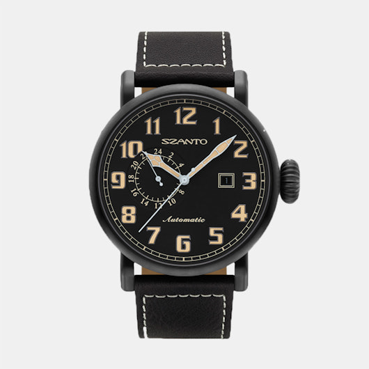  6101 (black PVD case/black dial/black leather strap)