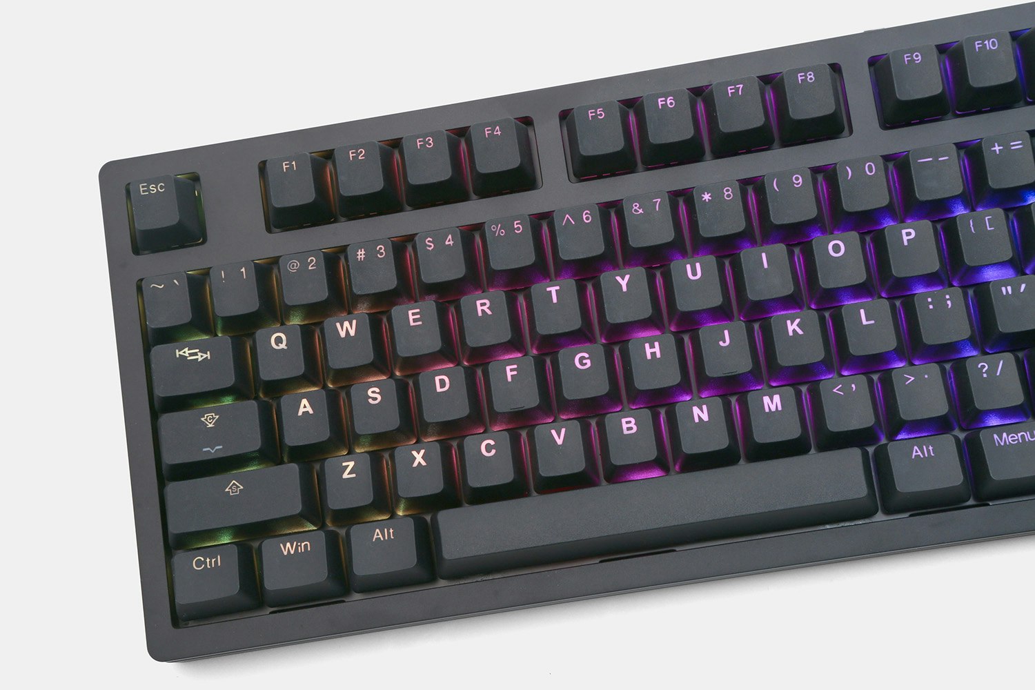 Tai-Hao Black PBT Doubleshot Backlit Keycap Set