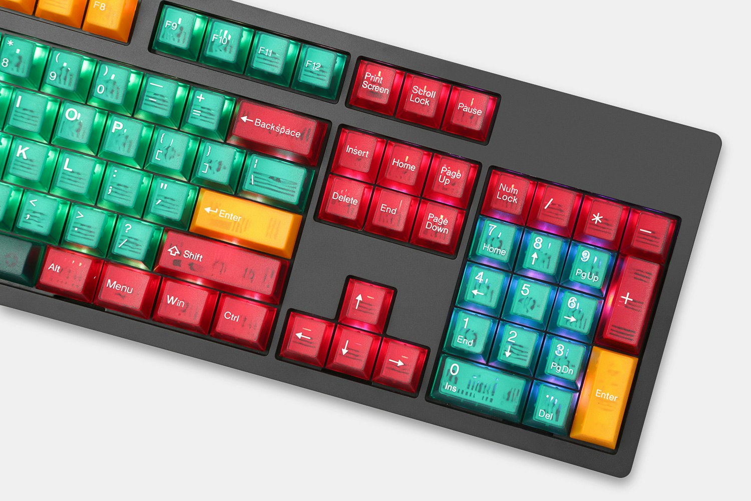 Tai-Hao Cubic Colored Translucent Keycap Set