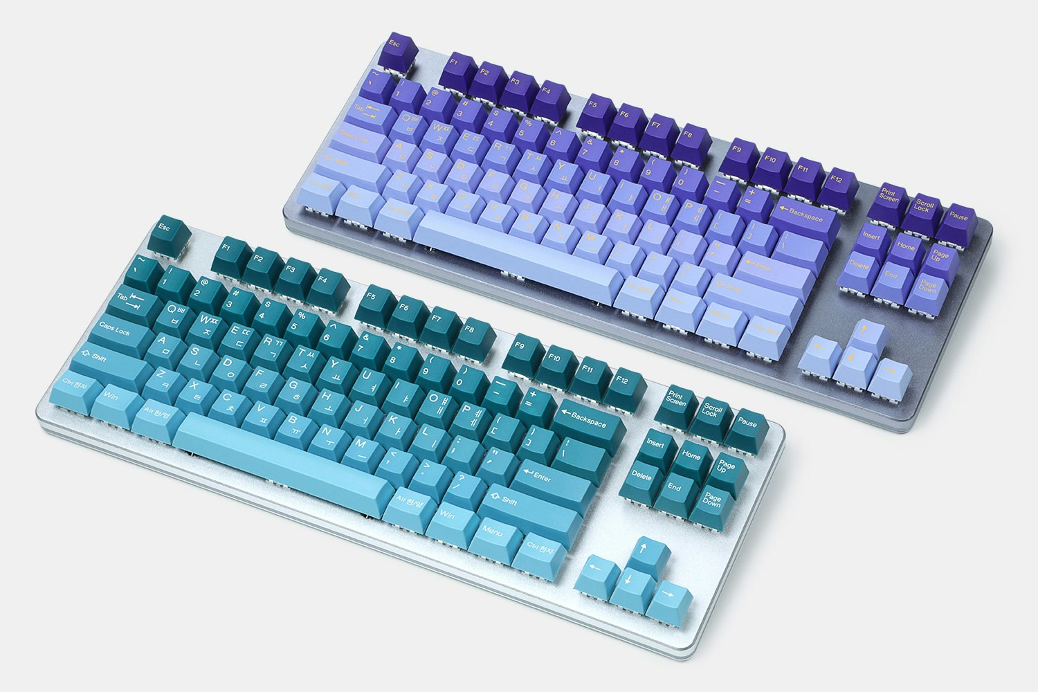 TaiHao Hangul Gradient Doubleshot ABS Cubic Keycap Set Mechanical