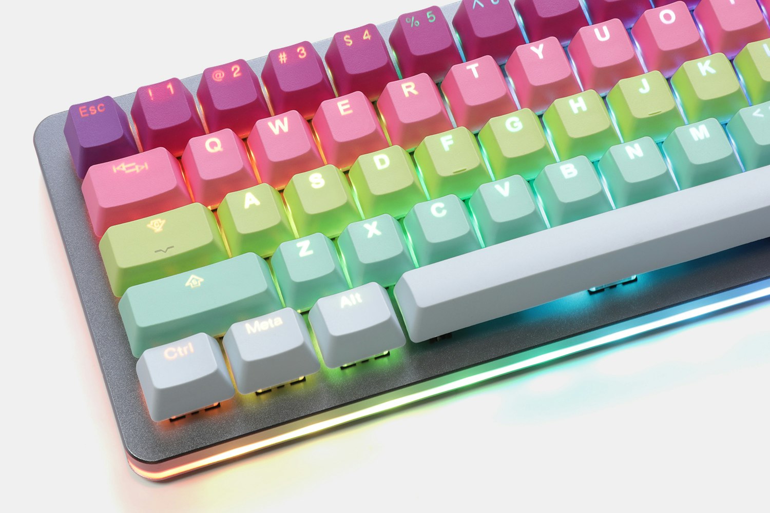 Tai-Hao Rainbow Sherbet Backlit Keycaps (CTRL/ALT)