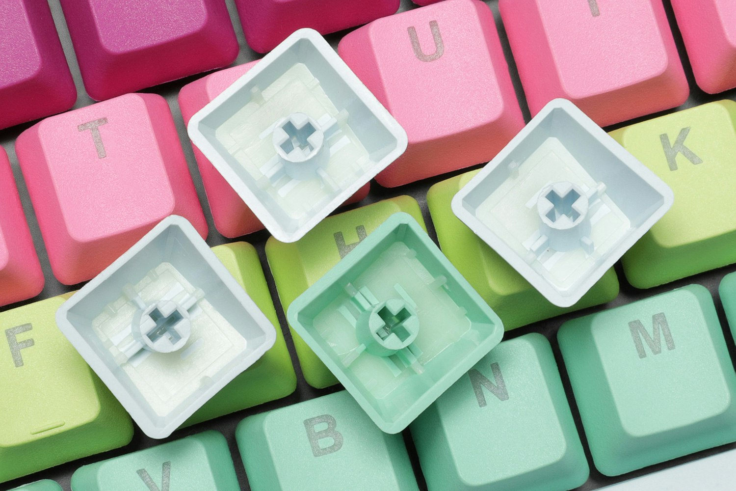 Tai-Hao Rainbow Sherbet PBT Backlit Keycaps