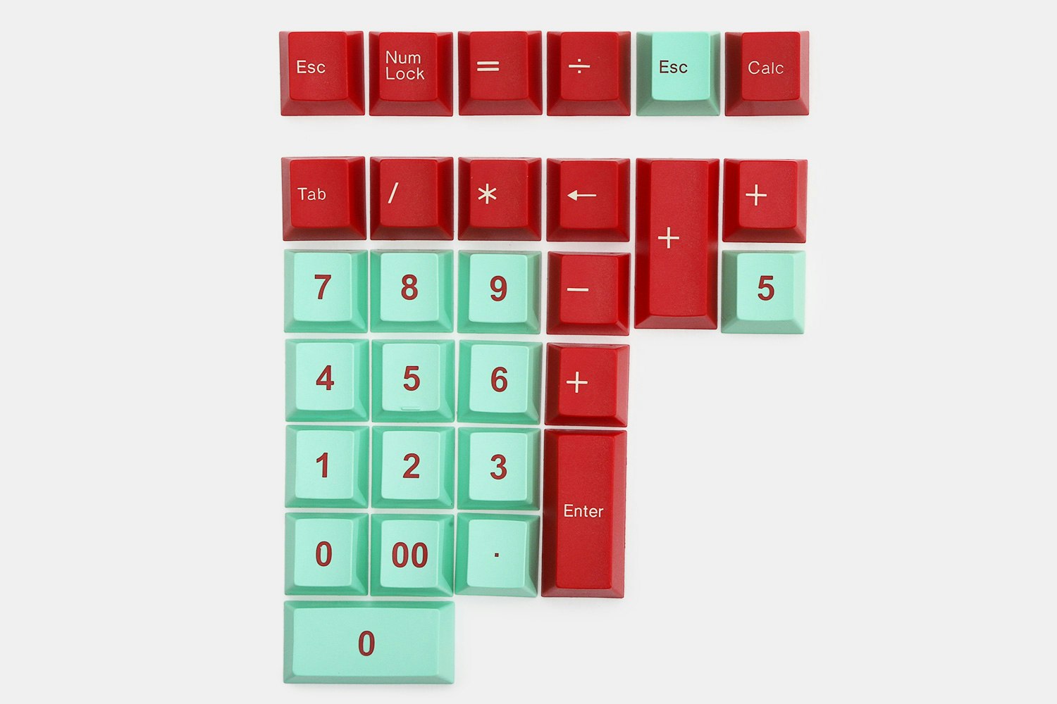 29-key alternate numpad kit – red/mint (+ $18)
