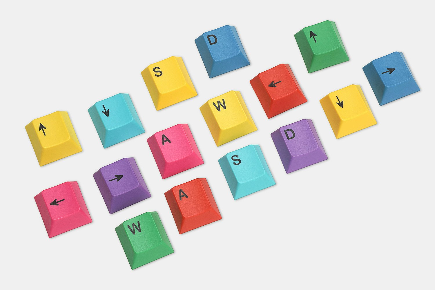 Teamwolf CYMK & RGBY Dye-Subbed Gaming Keycap Kit