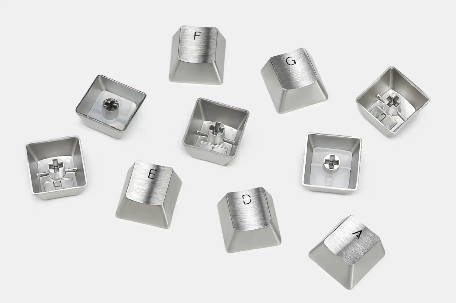 Teamwolf Stainless Steel Alpha Set Keycaps v2 - Gold | Mechanical ...