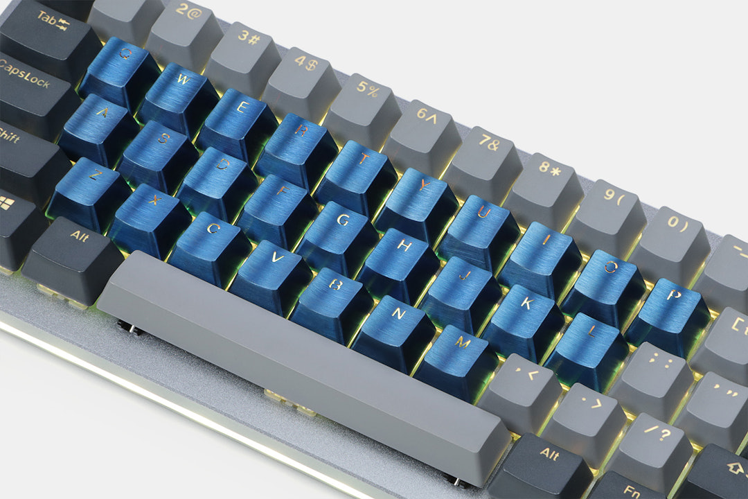 Teamwolf Stainless Steel Alpha Set Keycaps v2