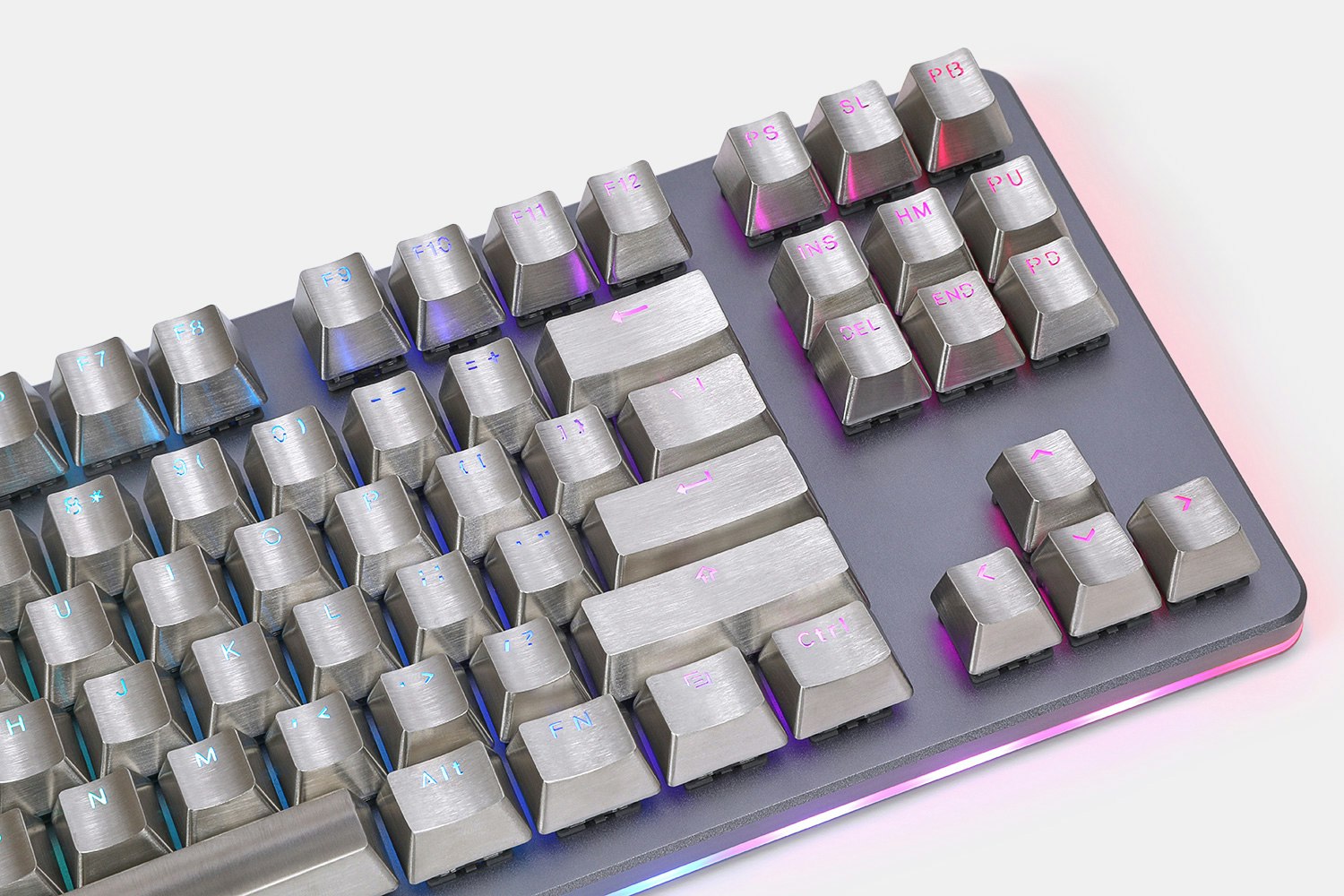 Teamwolf Stainless Steel MX 104Key Keycap Set Mechanical Keyboards