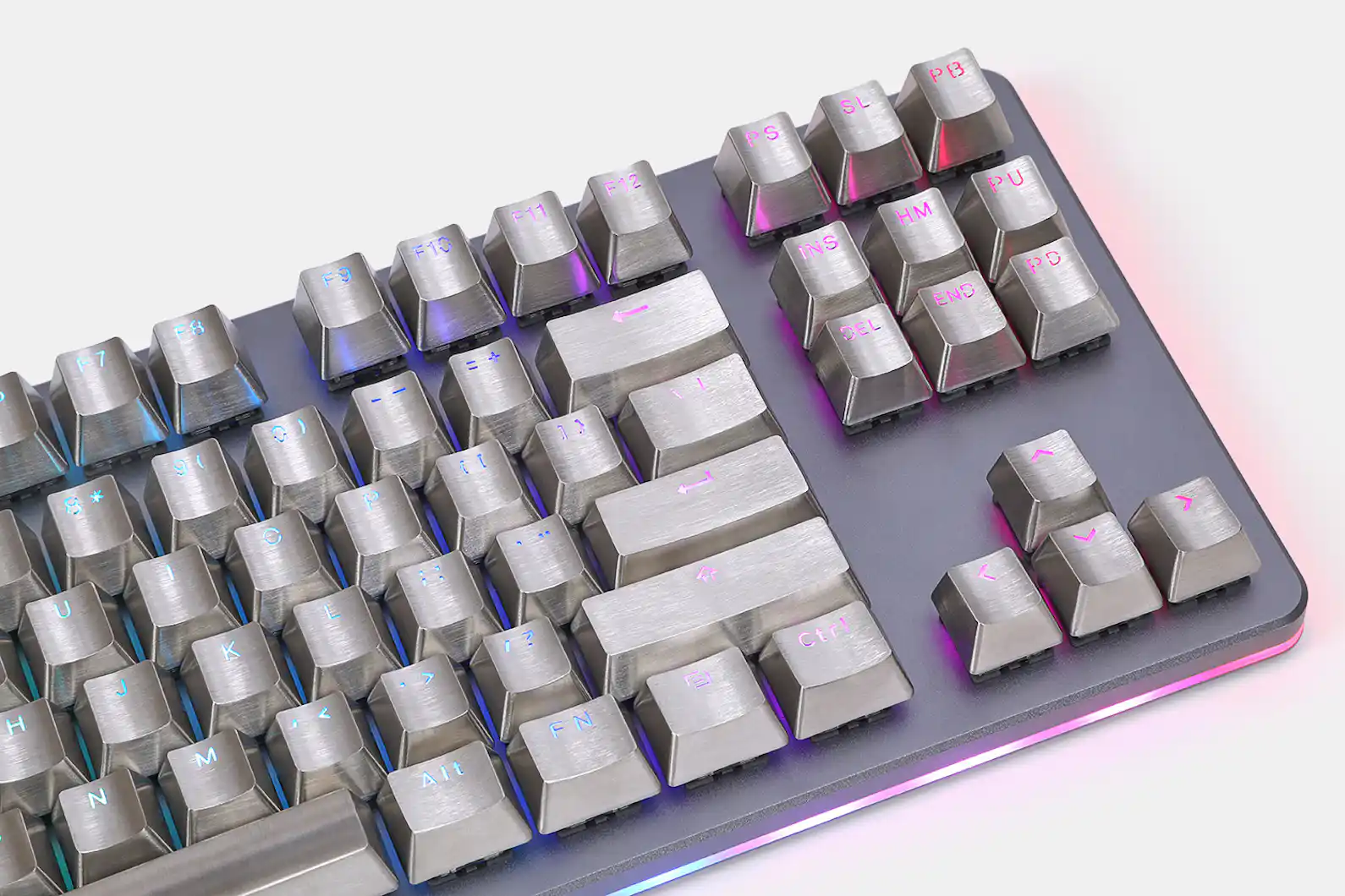 Teamwolf Stainless Steel MX 104-Key Keycap Set | Mechanical Keyboards ...