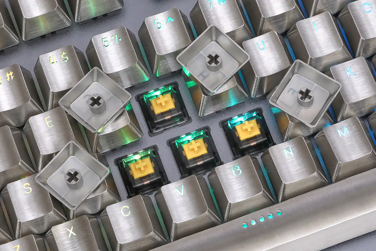Teamwolf Stainless Steel MX 104-Key Keycap Set | Mechanical Keyboards ...