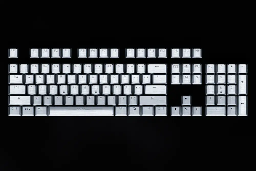 Teamwolf Stainless Steel MX 104-Key Keycap Set | Mechanical Keyboards ...