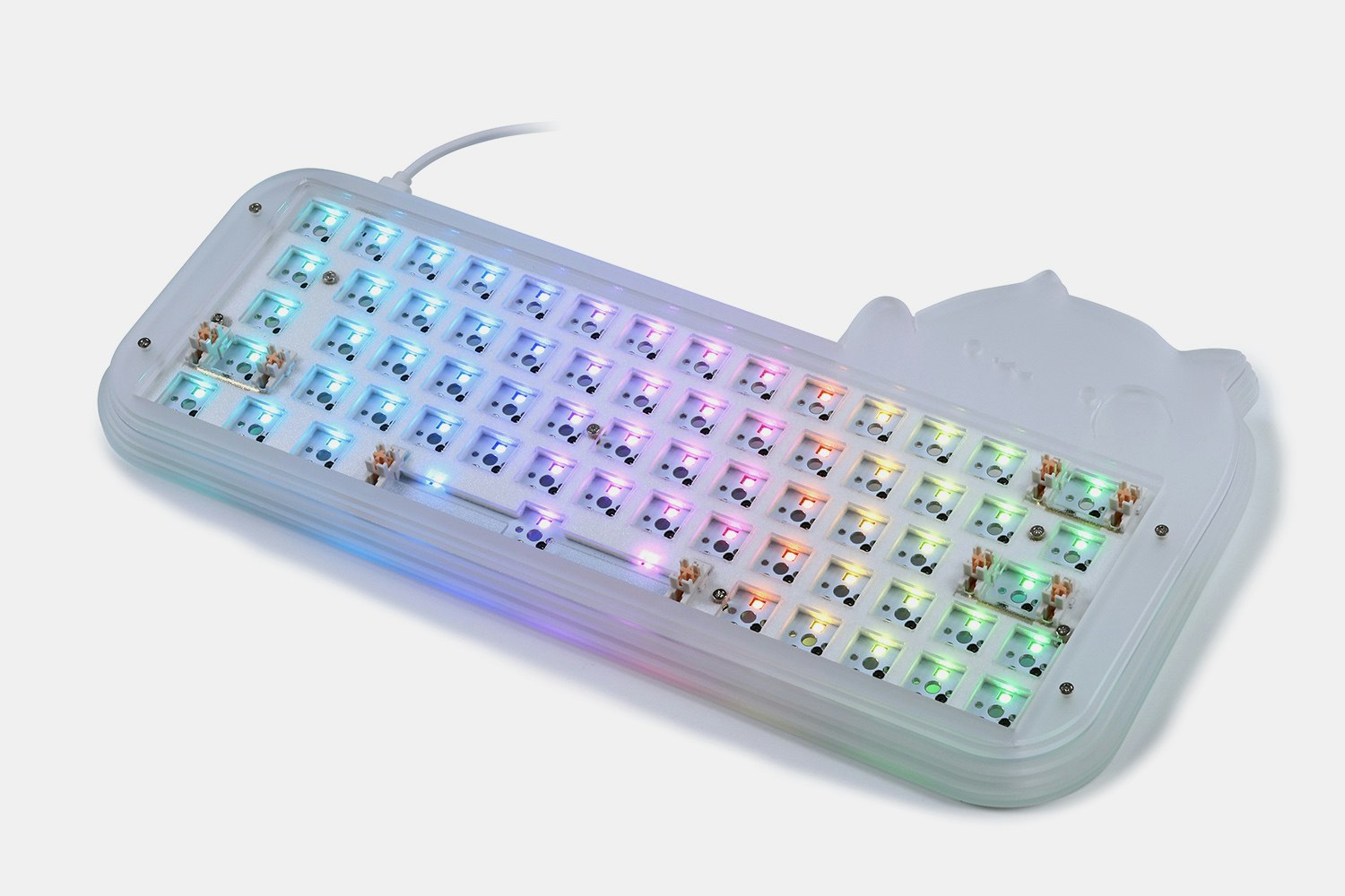 The Bongo Cat Acrylic Barebones Keyboard Mechanical Keyboards Mini
