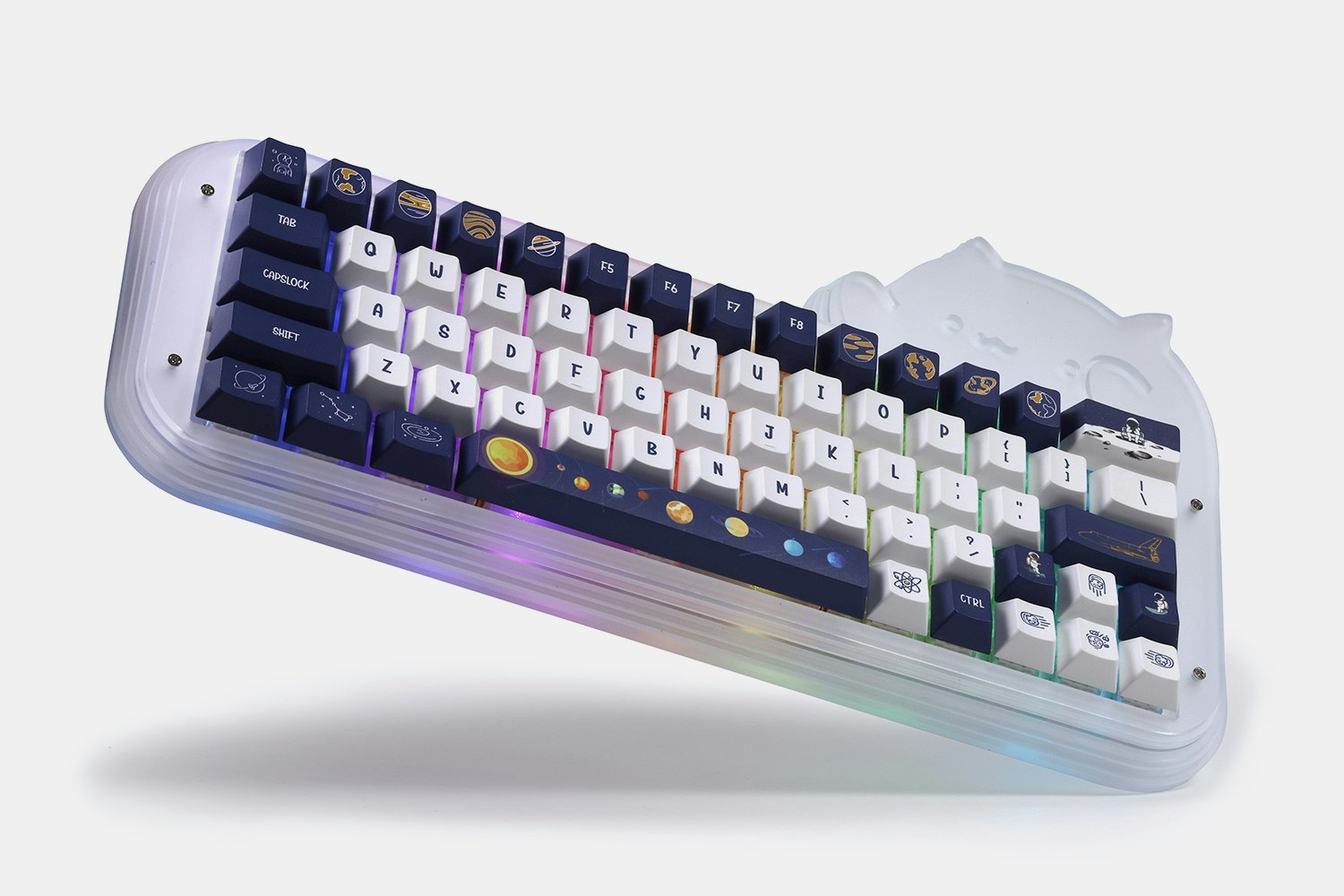 The Bongo Cat Acrylic Barebones Keyboard Mechanical Keyboards Mini