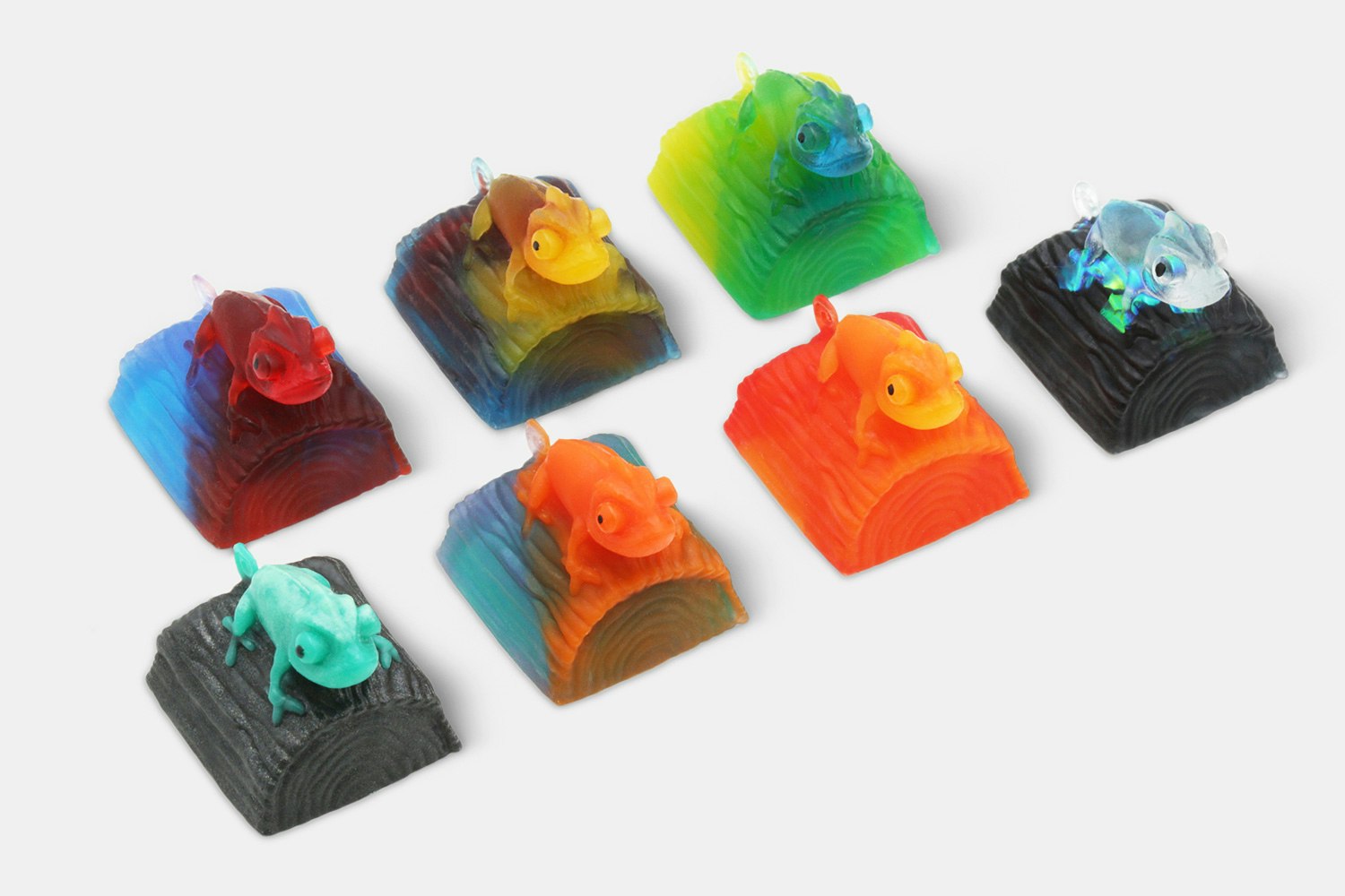 the eye key chameleon artisan keycap