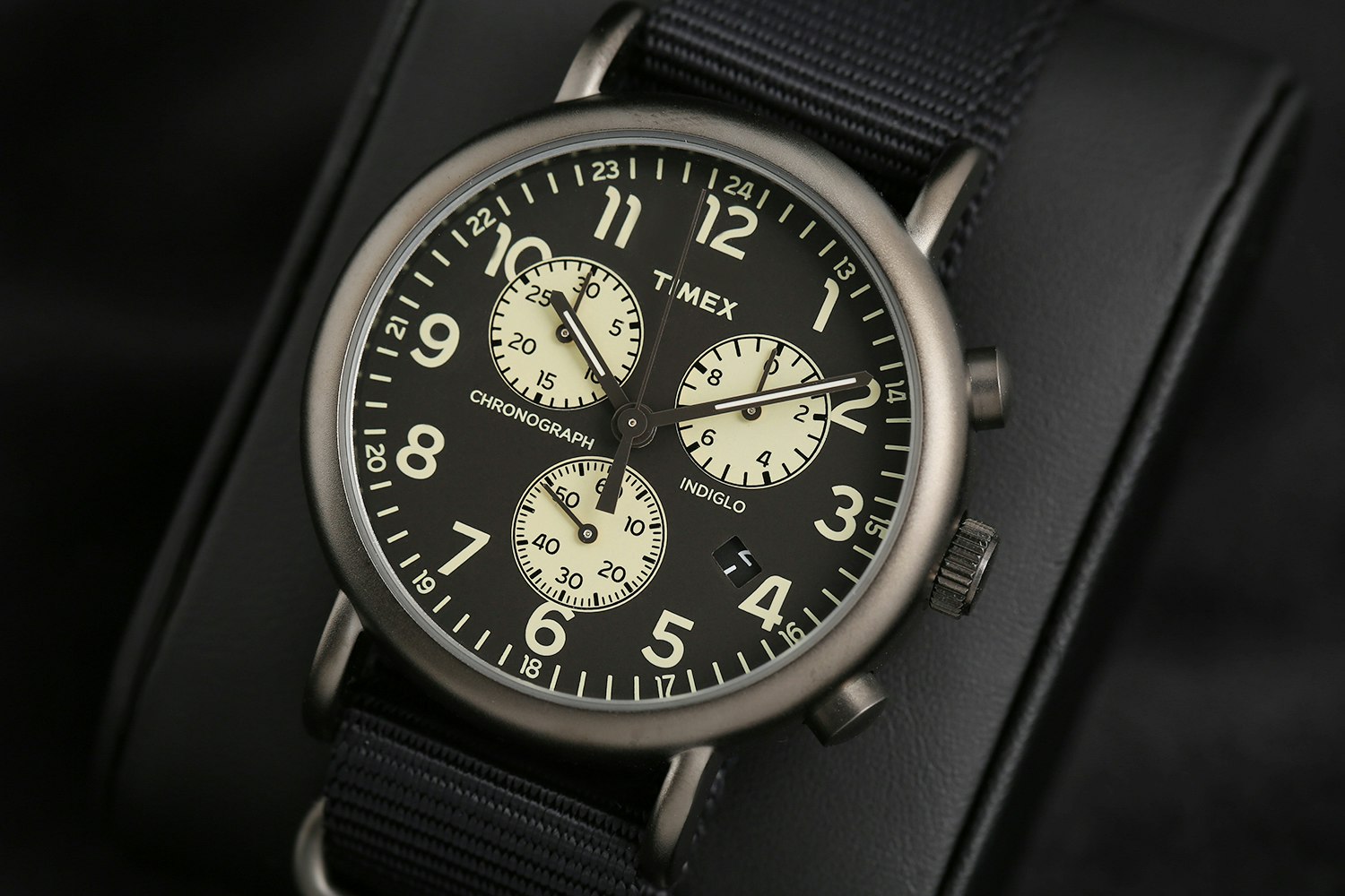 Timex weekender hotsell chronograph black