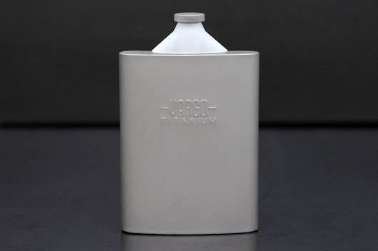 Titanium Flask and Shot Glass Gift Set