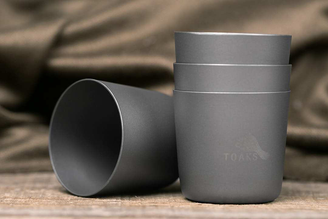 Titanium Flask and Shot Glass Gift Set
