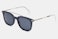 Square Brow Bar Sunglasses - Blue - Blue - 49-22-145