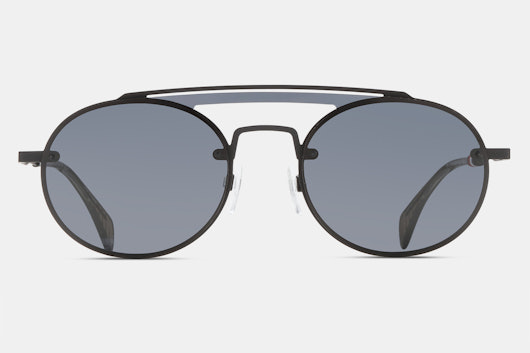 Tommy Hilfiger Matte Black Modified Pilot Sunglasses