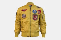 MA-1 nylon bomber with patches - Wheat (+ $15)