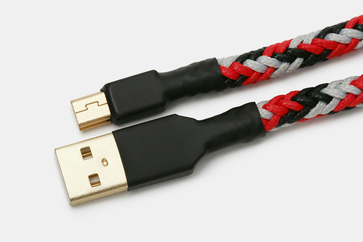 Tri-Colored Themed Braided Nylon USB Cable