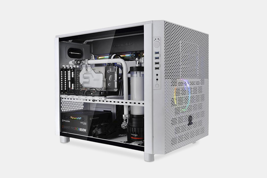 TT Core X5 Tempered Glass Snow Edition Cube Chassis