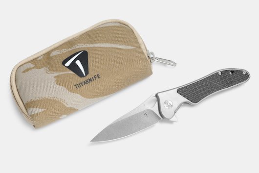 TuyaKnife Shuriken M390 Titanium Frame Lock Knife
