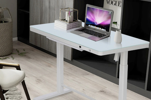 Uncaged Ergonomics Rise Up Glass Standing Desk