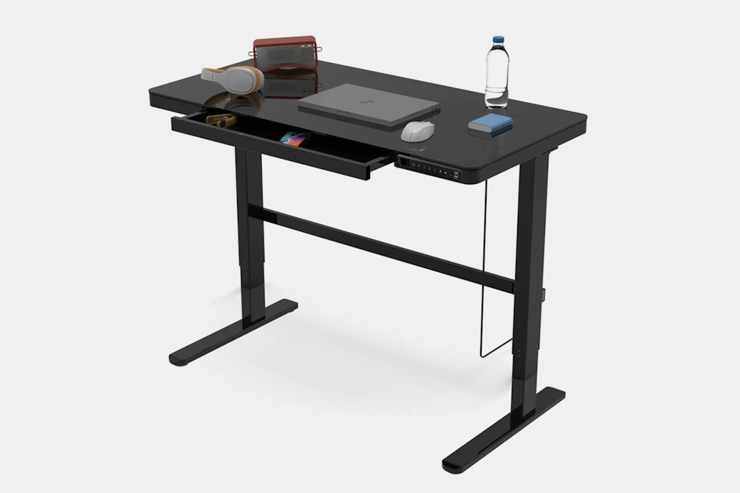 Uncaged Ergonomics Rise Up Glass Standing Desk