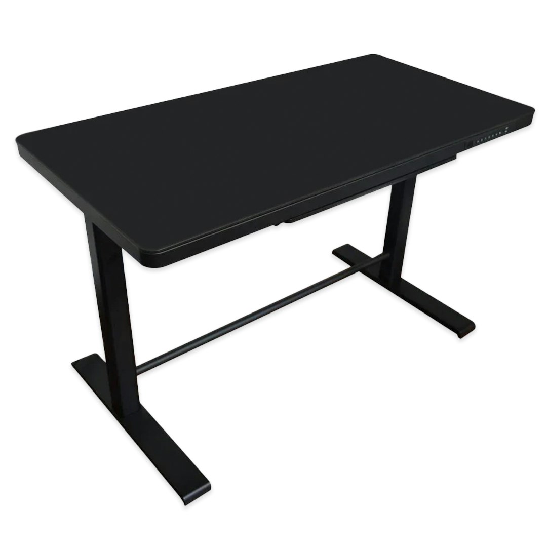 Uncaged Ergonomics Rise Up Glass Standing Desk Battlestations Desks