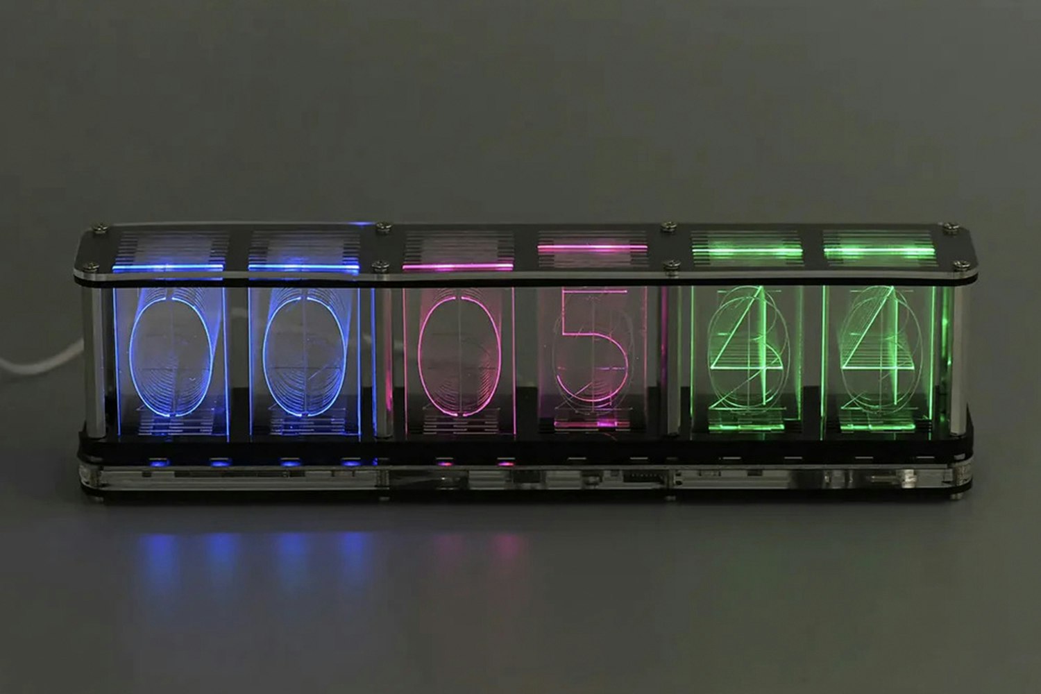 インテリア時計 RGB TUBE CLOCK かっこいい！RGB TUBE CLOCK チューブクロック 置き時計