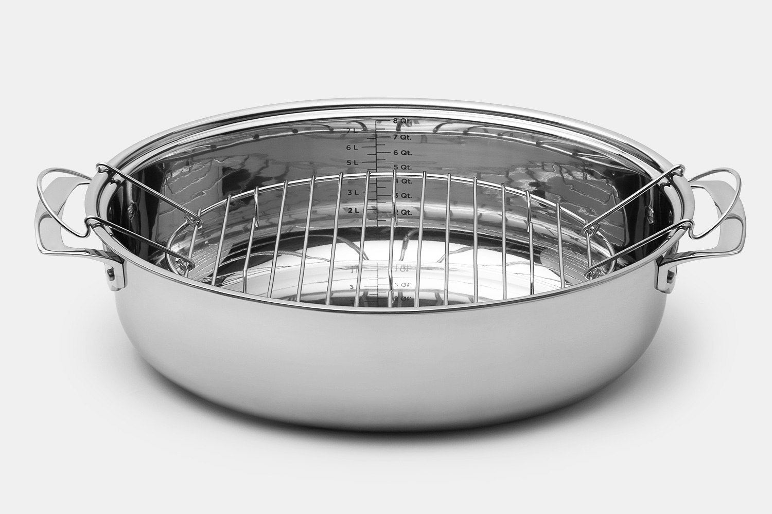 Viking 3-Ply 9-Quart Oval Roaster With Rack Lid Cookware Drop