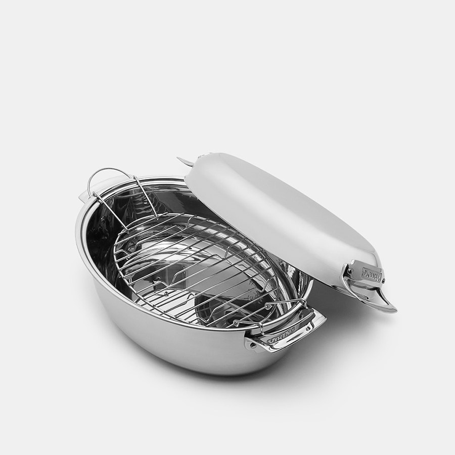 Stainless Steel Oval Roaster Viking Roaster Pan With Lid Viking