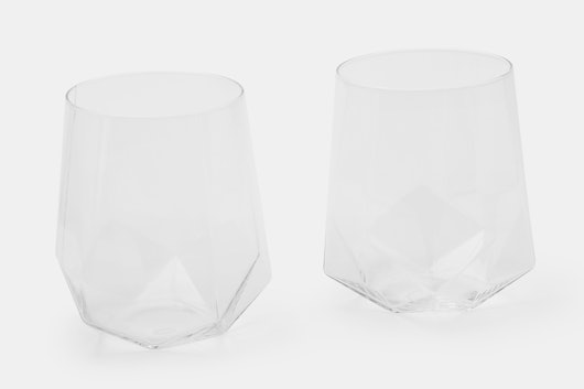 Viski Faceted Wine Glasses (Set of 2)