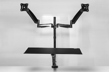 Vivo Dual Monitor Sit-Stand Mount w/Deluxe Tray